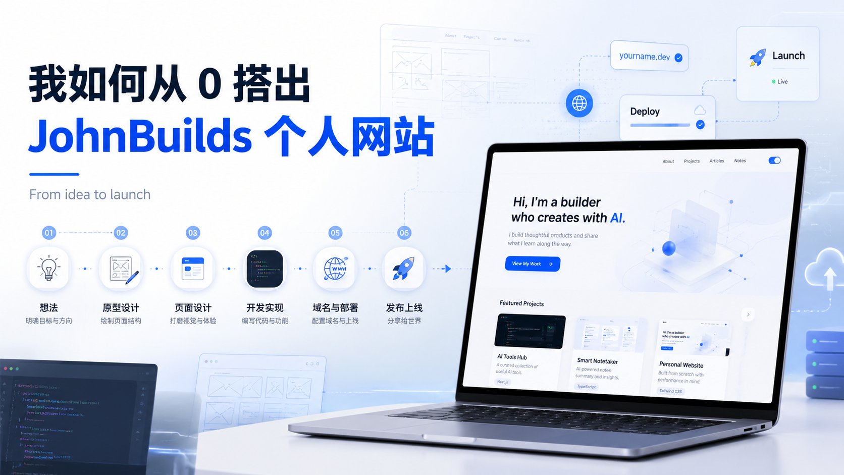 JohnBuilds 建站工具文章封面